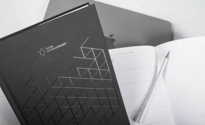 Notes A5 z lakierem wybiórczym nadrukiem UV