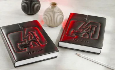 Firmowy kalendarz A5 dzienny z tłoczeniem i szyciem