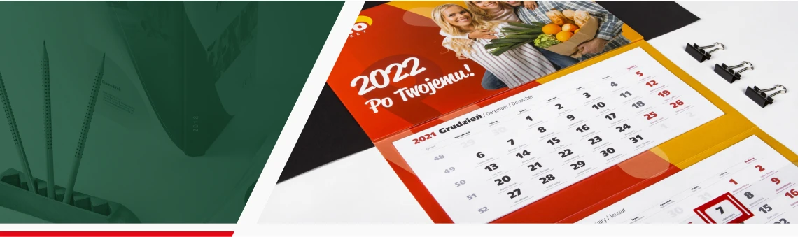 kalendarze trójdzielne firmowe