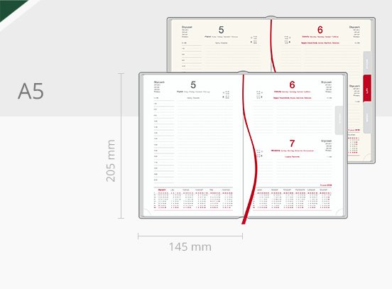 kd kalendarz dzienny a5