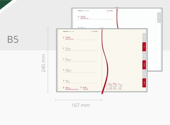 xt kalendarz tygodniowy b5 notatki