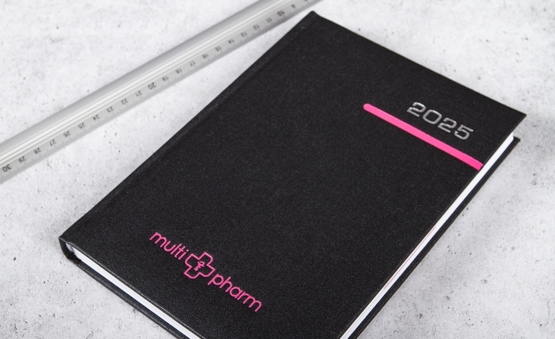 Organizer Biznesowy A4 Z Paskiem Rozowy Hot Stamping