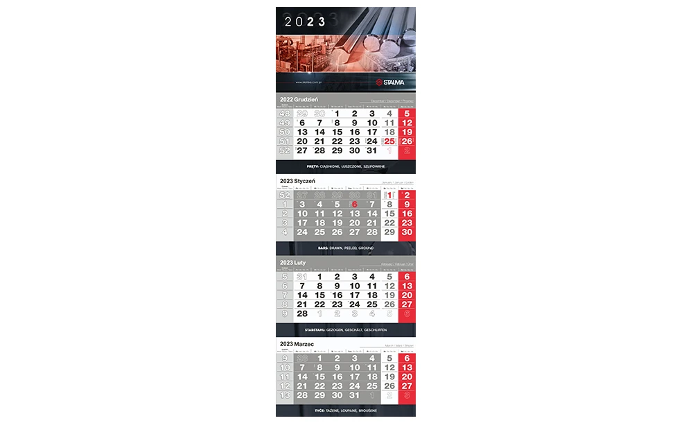 kalendarz trojdzielny 1