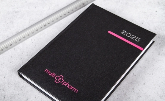 Organizer Biznesowy A4 Z Paskiem Rozowy Hot Stamping